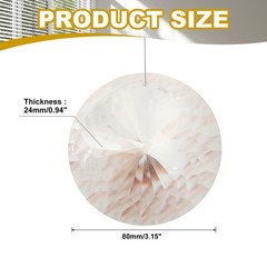 80mm Suncatcher Ornament, Round Bauhinia Faceted Prisms, Transparent