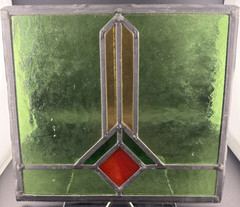 Stained Glass Suncatcher – 9″ x 10″ – Hand‑Blown Glass – Multicolor