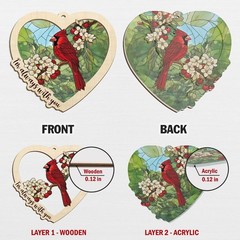 Memorial Cardinal Suncatcher Ornament – Sympathy Gifts for Loss of Loved One, Tr