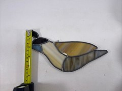 Antique Stained Glass Sun Catcher Quail Beautiful