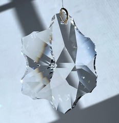 42mm Preciosa Flowering Snowflake Clear Crystal Pendant Prism Suncatcher 1-11/16