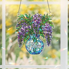 Holographic Purple Suncatcher Acrylic Window Decor Rainbow Maker