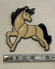 Vintage 80s Unicorn Sun Catcher Window Ornament Fantasy Art Glass