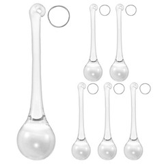 6-Pack Crystal Raindrop Chandelier Prisms, 78mm Pendant Hanging [Clear]