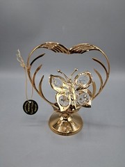 Crystal Delight 24kt Gold Plated Austrian Crystal Light Catcher, Butterfly