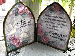 VIA VERMONT – ARTISTRY IN GLASS FRAMED PRINT SUNCATCHER – 25TH ANNIVERSARY