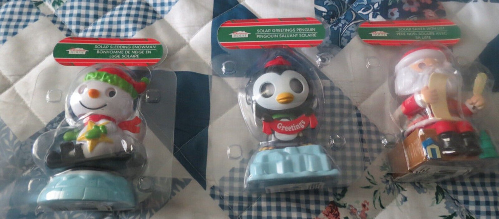 Three Solar Dancing Toys “Snow Man”, “Penquin”, “Santa”