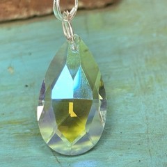 Keychain Crystal Glass Prism Charm Handmade Purse Charm Sun Catcher 0770