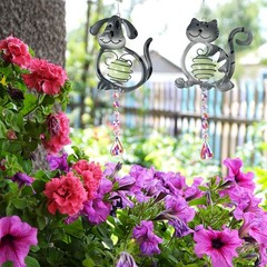 SATHGA Cat＆Dog Garden Suncatcher,2 Pack Suncatchers with Crystal,Metal Sun Ca…