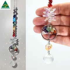 Gemstone Tree of Life Crystal Suncatcher chakra hanging suncatchers gift for her