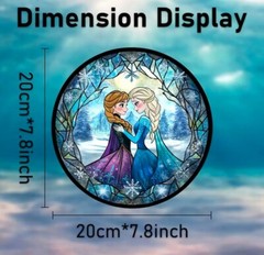 Disney Frozen Anna & Elsa Suncatcher – 7.8 inch -Loving Sisters