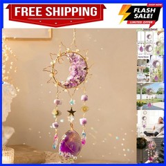 Amethyst Crystal Suncatchers for Windows Hanging Decor Rainbow Sun Catcher fo…