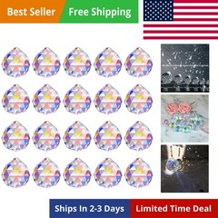 30mm/1.18″ 20pack Crystal Ball Prism Sunshine Catcher Rainbow Pendants Maker,…