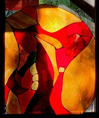 Religious Cross Handmade Authentic Traditional Stained Glass Suncatcher White