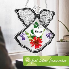 Sister Birthday Gift Angel Suncatcher Stained Glass Window Hanging Gifts Wind