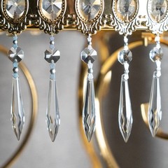 20Pcs Chandelier Icicle Crystal Prisms with Bead Crystals Lighting Lamp Repla…