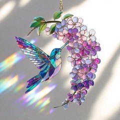 Holographic Hummingbird Suncatcher Acrylic