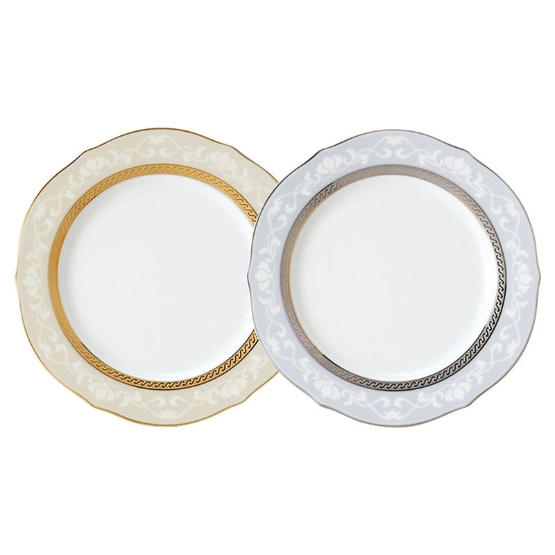 Noritake Hampshire Gold & Platinum 23cm Accent Plate Pair Set 4335- From Japan