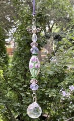 Handmade Small Beaded Sun Catcher/Angel & Flowers 4