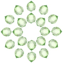 20Pcs Crystal Ball Prism 30mm/1.2″ Decorative Ball Suncatcher Beads Light Green