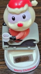 2019 Solar Powered 4½” Dancing Toy Christmas Rockin’- Santa w/ Coffee in Sleigh