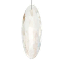 120x45mm Suncatcher Ornament, Oval Hanging Faceted Crystals Prisms with Rope