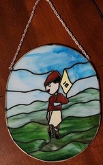 Stained Glass Golf Suncatcher 12 1/2″ X 10 1/4″