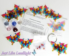 Crystal Suncatcher Kit makes 5 butterfly suncatchers beading craft kits DIY