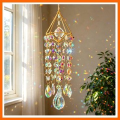 Crystal Suncatchers for Window Hanging Glass Wind Chime Style Garden Sun Catc…