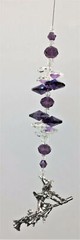 Witch broomstick crystal suncatcher wicca gift carmirror window suncatchers