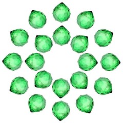 20Pcs Crystal Ball Prism 20mm/0.8″ Decorative Ball Suncatcher Beads Green