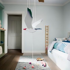 NAUTIMALL Wooden Flying Seagull Decorative Hanging Mobile Nautical Ornament N…