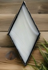 Religious Cross Handmade Authentic Traditional Stained Glass Suncatcher White