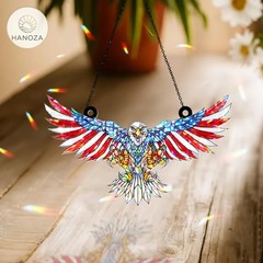 Eagle 4th of July Acrylic Hologram Suncatcher Ornament