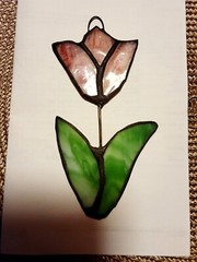 1 Stained Tulip Ornament Suncatcher , Your Choice, More colors to Come
