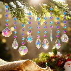 HDCRYSTALGIFTS 9 Pack Crystal Prisms Suncatchers, Rainbow Hanging 9pcs