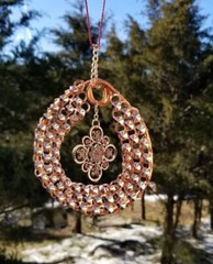 Copper & Pink Indoor/outdoor Wind/Sun Catcher Handmade OOAK