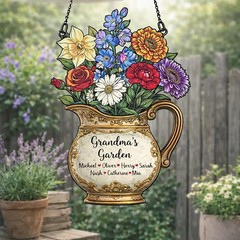 Personalized Grandma Garden Suncatcher Acrylic Custom Gift