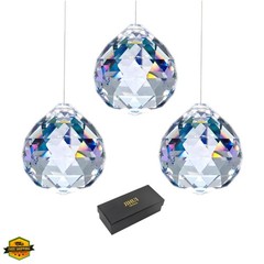 Clear Glass Crystal Ball Prism Pendant Suncatcher 40 mm