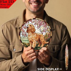 Cherry Blossom Cocker Spaniel Acrylic Suncatcher Dog Lover Window Decor Gift