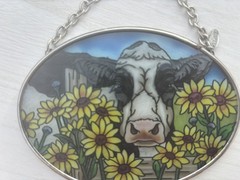 AMIA Sun Catcher Cows and Sunflowers