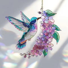 Holographic Hummingbird Suncatcher Acrylic