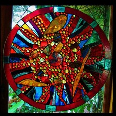 Religious Cross Handmade Authentic Traditional Stained Glass Suncatcher White