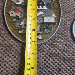 Set Of 4 Hand Painted Glass Suncatchers 4 To 7″ Tall Birds