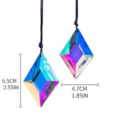 2pcs Diamond Crystal Sun Catcher Rainbow Prism Light Maker Window Decor