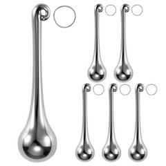 6-Pack Crystal Raindrop Chandelier Prisms, 78mm Pendant Hanging [Silver Tone]