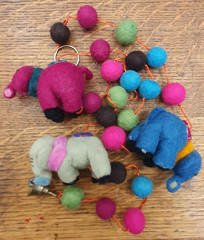 Felt Mobile Elephant Natural Wool Handmade Bell Boiled Felt Colorful Simple New