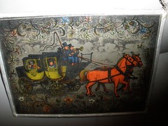 Vintage Suncatcher Stagecoach & Horses 9.5″x7″