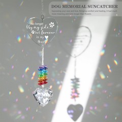 Dog Memorial Gifts for Loss of Dog, Dog Memorial Crystal Suncatcher Accessories