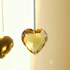 1.77inch Car Hanging Pendant Heart Love Shaped Crystal Prism Component